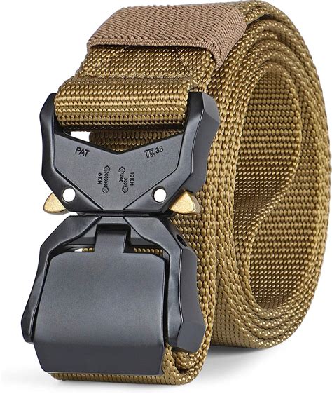 Amazon belt - Mens Ratchet Belt Black Tactical Nylon Belts for Men with Automatic Slide Buckle Casual Golf Belt. 84. Limited time deal. $1918. Typical price $23.98. Save 10% with coupon (some sizes/colors) FREE delivery Tue, Feb 20 on $35 of items shipped by Amazon. Or fastest delivery Fri, Feb 16. 